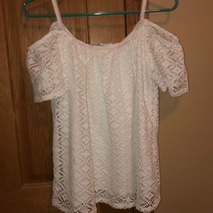 White off the shoulder top